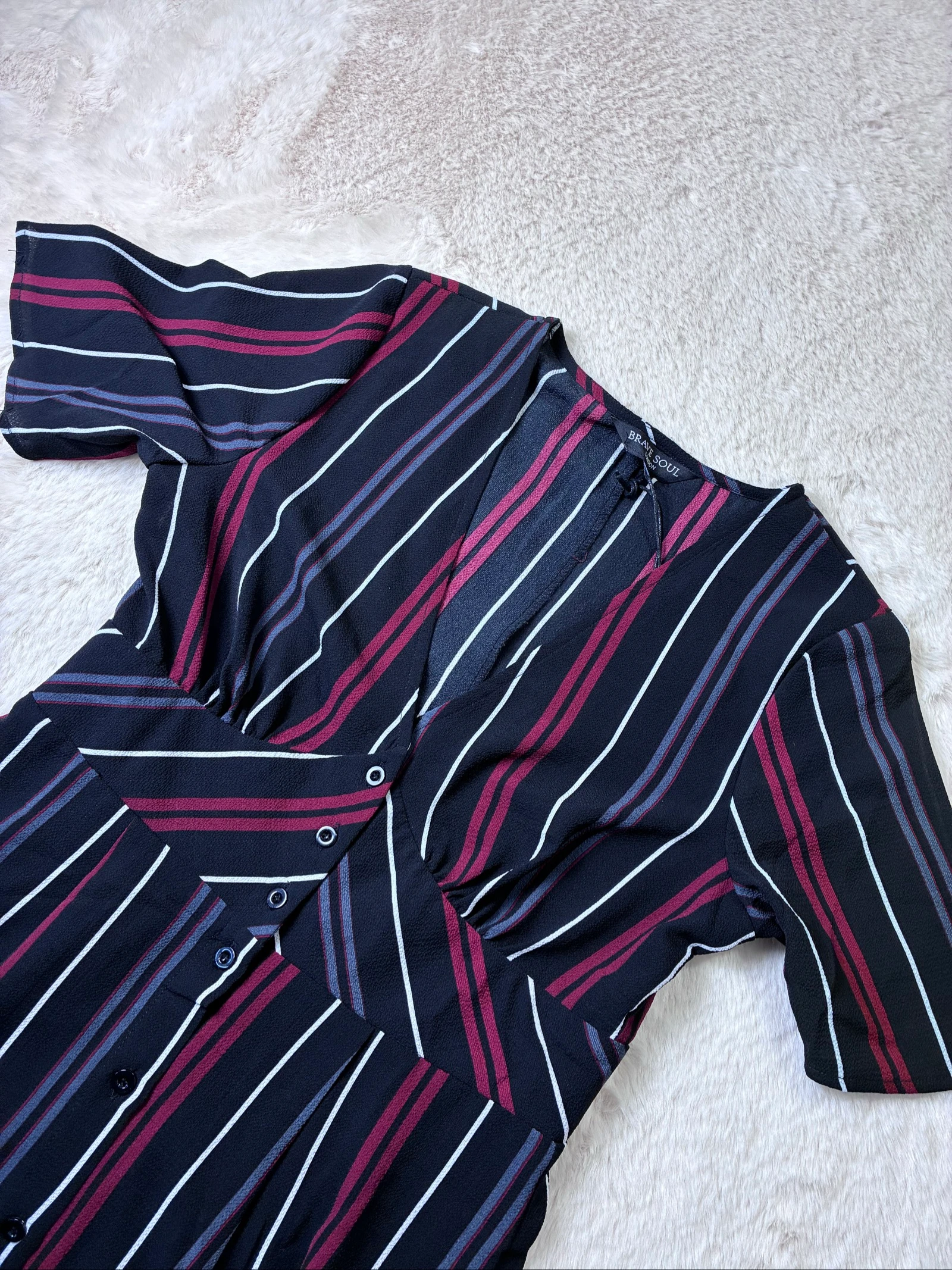 Midi-jurk met strepen - Brave Soul London S – photo 5